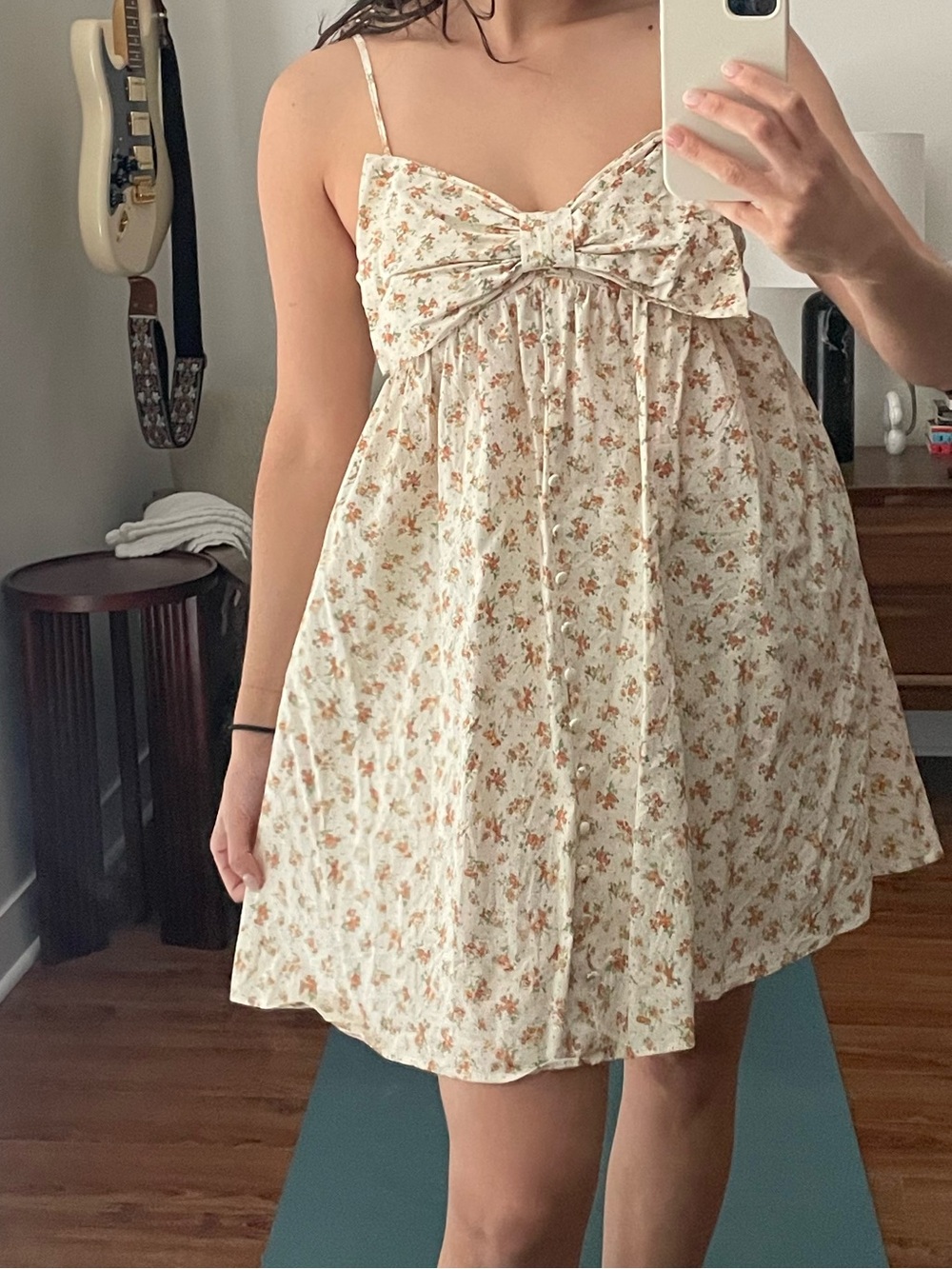 Mini floral bow dress